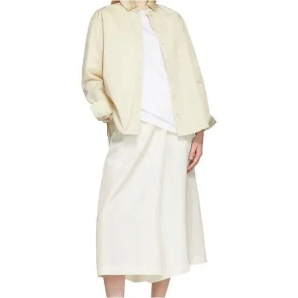 NWT Toteme Habitual Wrap Wide Leg 100% Silk Ivory Trousers Rare Find SZ EU 32 - Picture 13 of 13